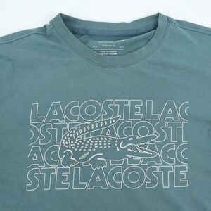 Lacoste SPORT Mens T Shirt US L Green Crocodile Graphic Regular Fit Tee